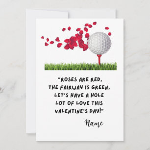 Golf-Witz-Zitate für Golfer zum Valentinstag Feiertagskarte
