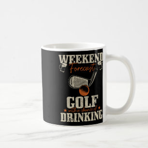 Golf-Wochenende-Vorhersage Golf mit einer Chance z Kaffeetasse