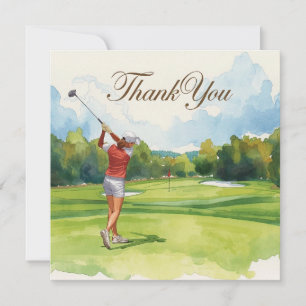 Golf Woman Golfer Golf auf Golfplatz Karte
