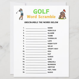 Golf Word Scramble Game