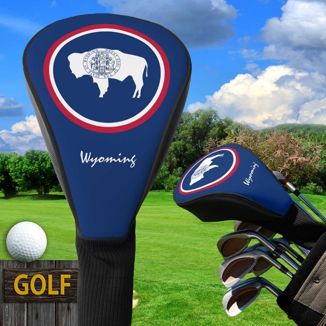 Golf Wyoming & Wyoming Flag / Golf Clubs Abdeckung Headcover (Von Creator hochgeladen)
