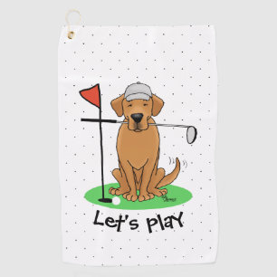 Golf Yellow Labrador Retriever (Yel 5) Hund - Nied Golfhandtuch