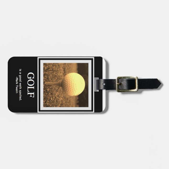 Golf-Zitat-Gepäckanhänger Gepäckanhänger (Vorderseite horizontal)