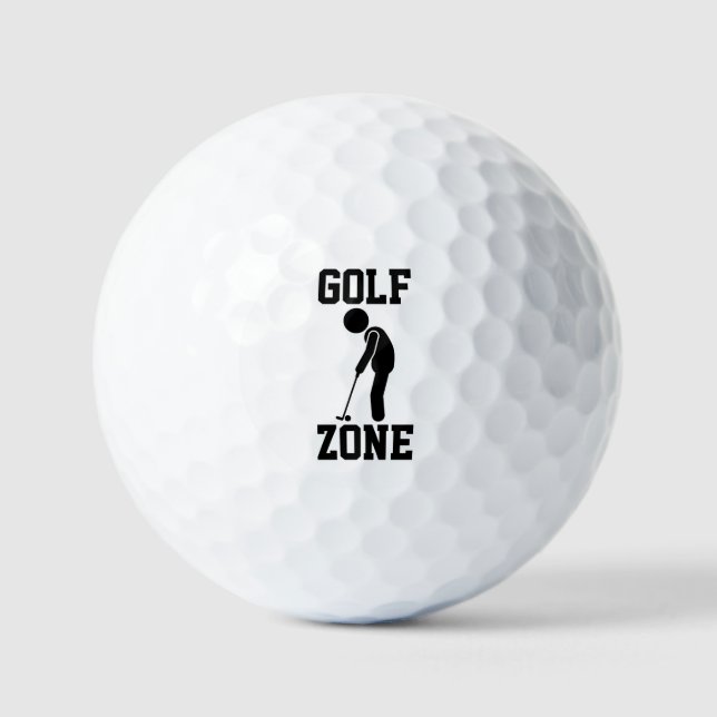 Golf Zone - Funny Golf Golfball (Vorderseite)
