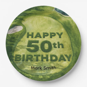 Golf zum 50. Geburtstag auf dem Golfplatz Pappteller