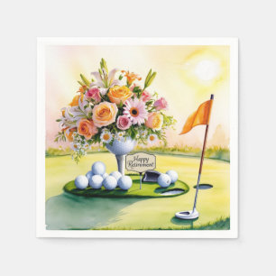 Golf zum Thema Golfer's Retirement Serviette