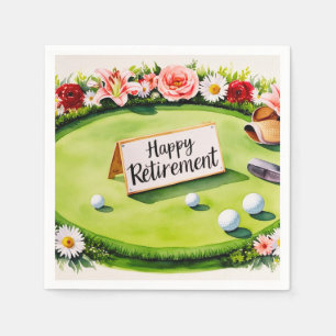 Golf zum Thema Golfer's Retirement Serviette