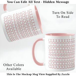 Golfaholic Hidden Message 140PW Funny Golf Tasse