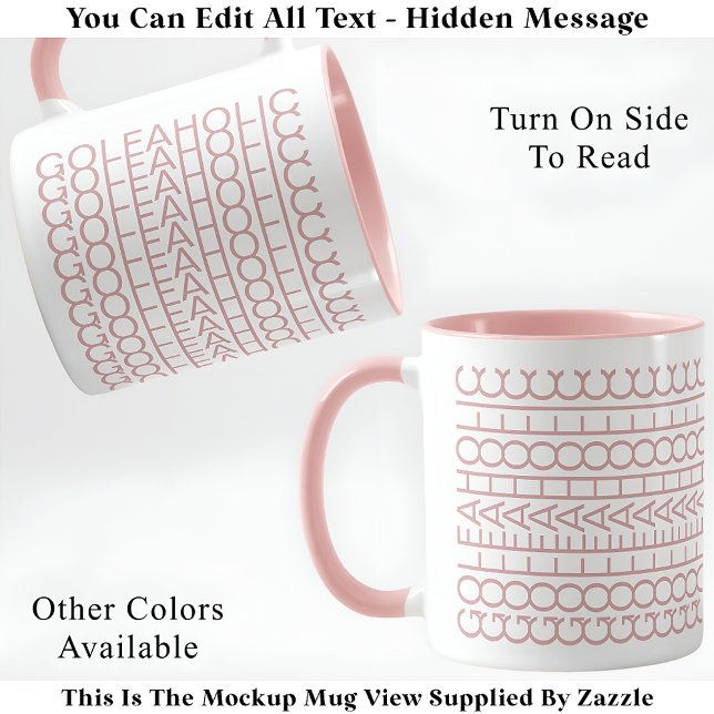 Golfaholic Hidden Message 140PW Funny Golf Tasse (Von Creator hochgeladen)