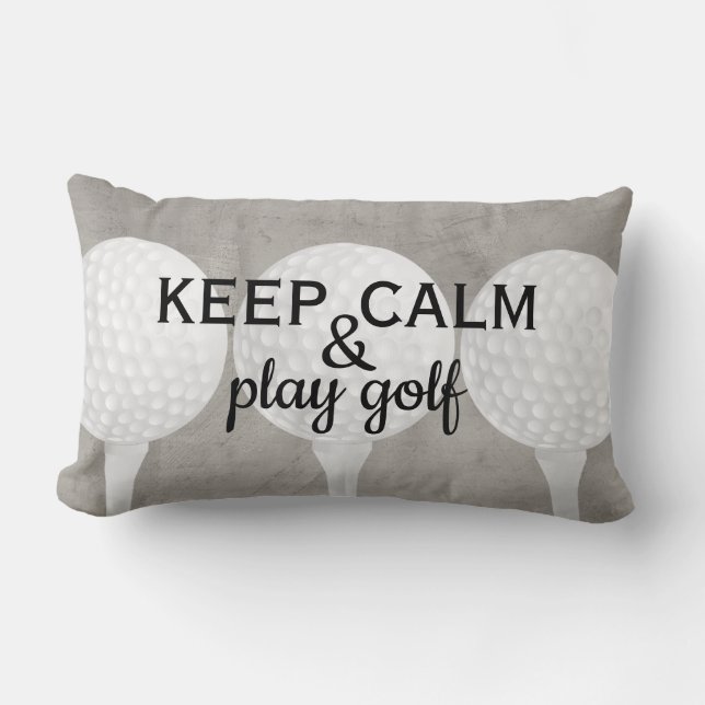 Golfangebot für Golfer grau-weiß Lendenkissen (Vorderseite)