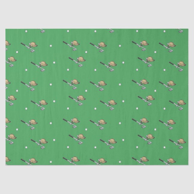 Golfanlage auf Grün Seidenpapier (Vorderseite)