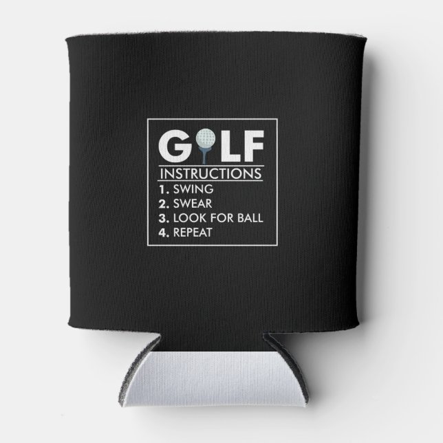 Golfanleitung Swing Swear Look Ball wiederholen Dosenkühler (Vorderseite)