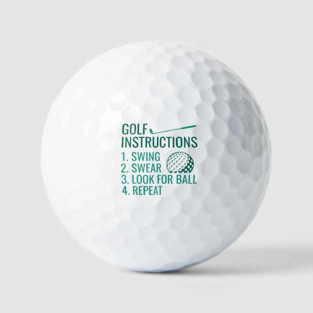 Golfanweisungen Golfball (Vorderseite)
