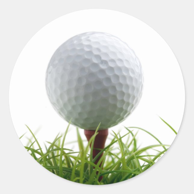 Golfaufkleber Runder Aufkleber (Vorderseite)