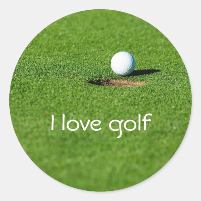 Golfaufkleber Runder Aufkleber (Vorderseite)