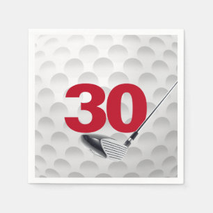 Golfball 30. Geburtstag Serviette