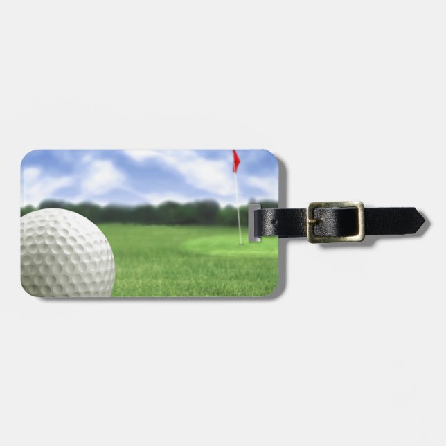 Golfball 4 gepäckanhänger (Vorderseite horizontal)