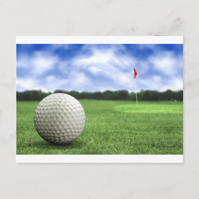 Golfball 4 postkarte (Vorderseite)
