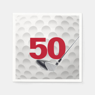 Golfball 50. Geburtstag Serviette