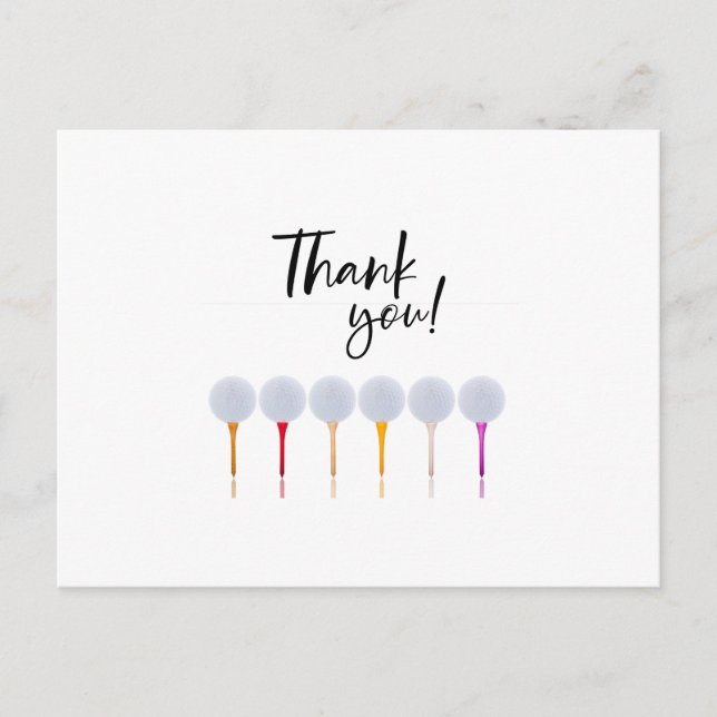 Golfball auf Abschlag Postkarte (Vorderseite)