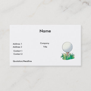 Golfball auf einem Golf-Tee sitzend Visitenkarte