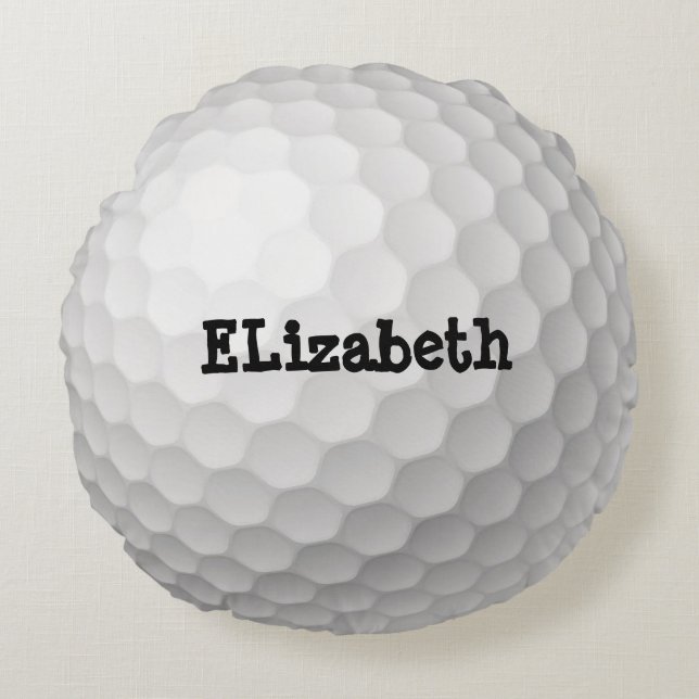Golfball auf grünem rundem Kissen (Vorderseite)