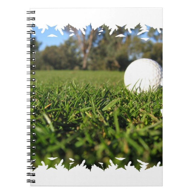 Golfball auf Kurs-Notizbuch Notizblock (Vorderseite)