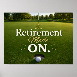 Golfball auf Putting-Green für Golfer-Ruhestand  Poster