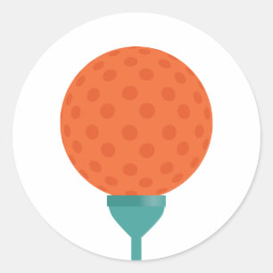 Golfball-Aufkleber Runder Aufkleber