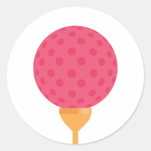 Golfball-Aufkleber Runder Aufkleber