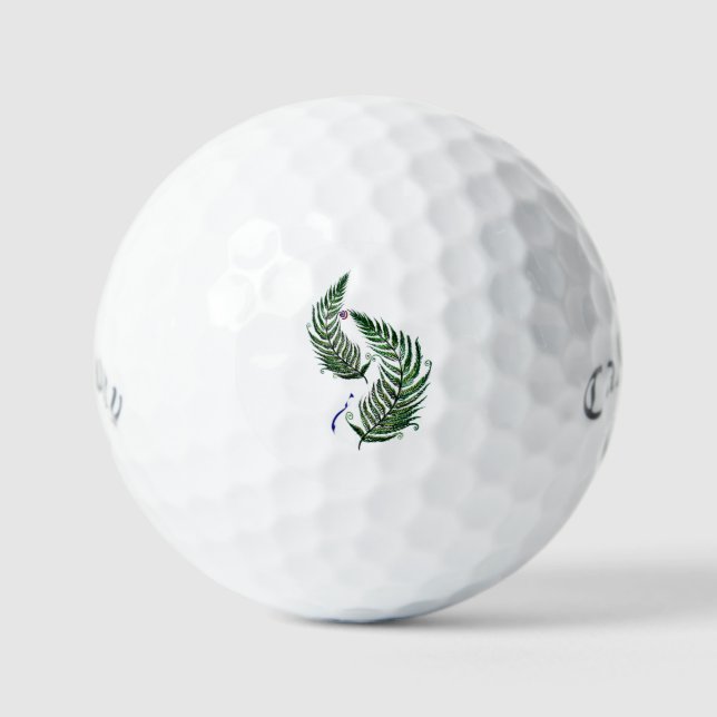 Golfball Callaway Supersoft mit Aotearoa-Farn (Vorderseite)