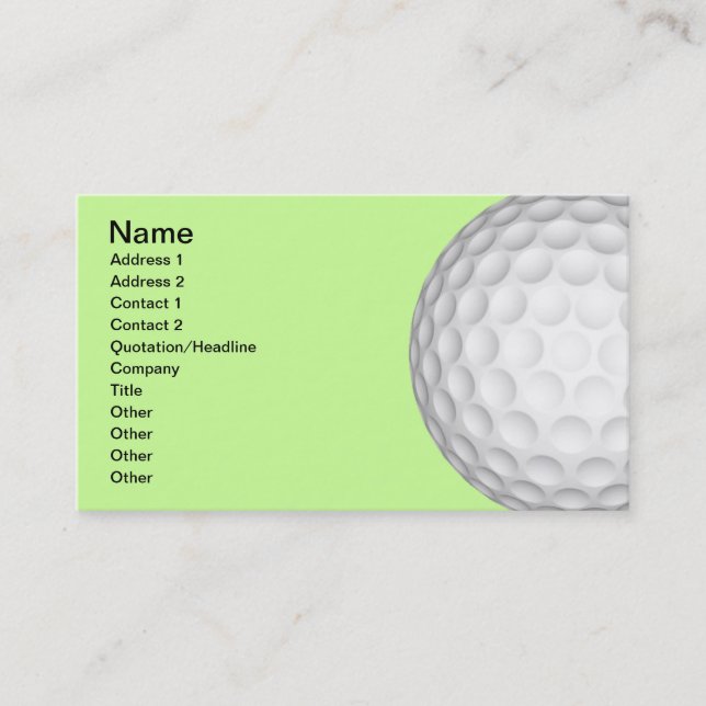 Golfball-Collage Visitenkarte (Vorderseite)