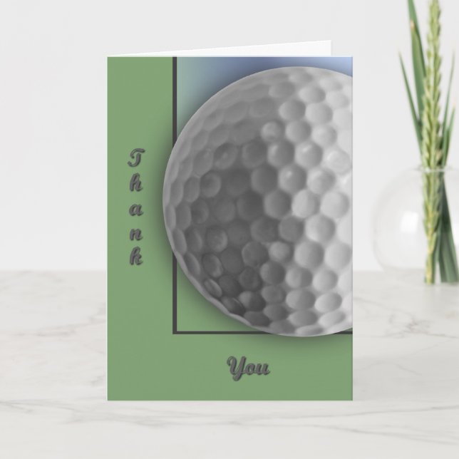 Golfball Dankeskarte (Vorderseite)