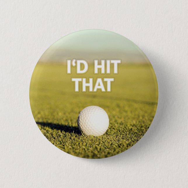 Golfball, das Design würde ich treffen Button (Vorderseite)