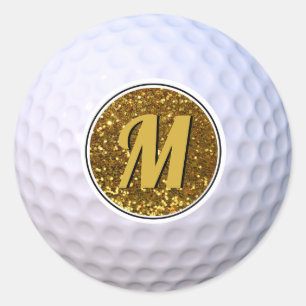 Golfball-falsches Gold-Glitter individuell anpassb Runder Aufkleber