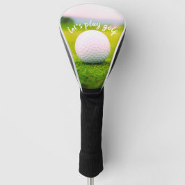 Golfball Foto für Golfer, Golf spielen wir auf Anf Headcover