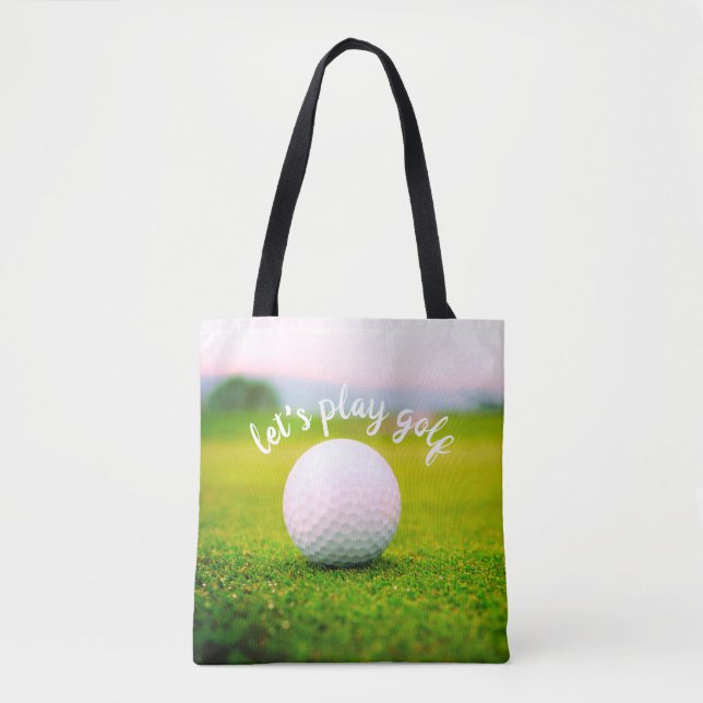 Golfball Foto für Golfer, Golf spielen wir auf Anf Tasche (Vorderseite)