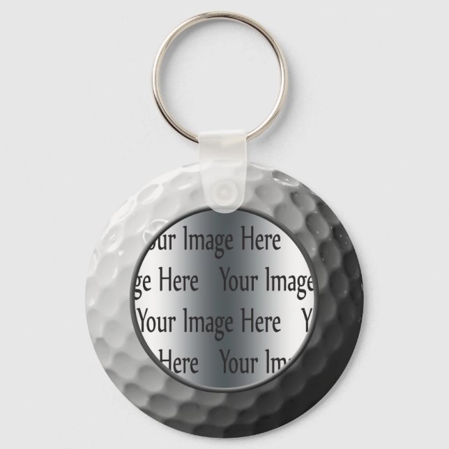 Golfball-Foto Schlüsselanhänger (Vorderseite)