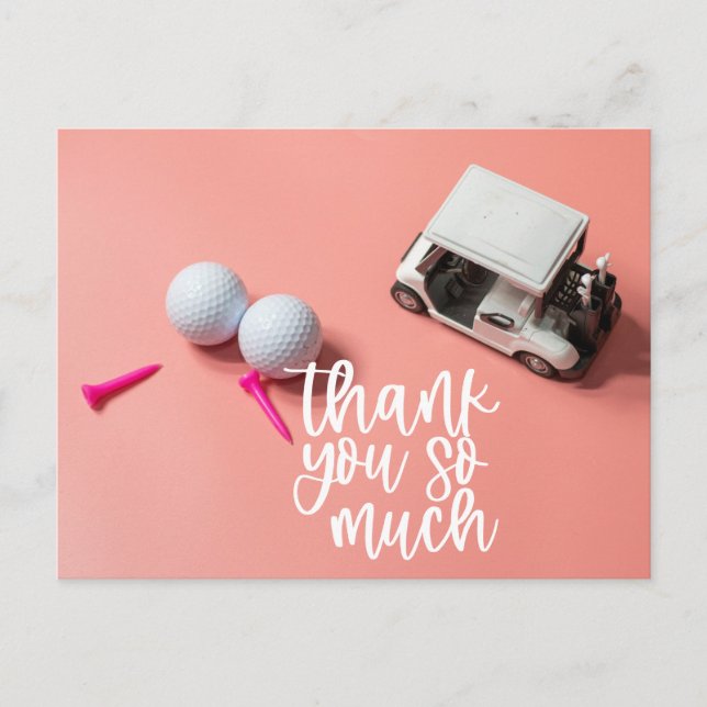 Golfball für Baby Girl Golfer Danke Postkarte (Vorderseite)