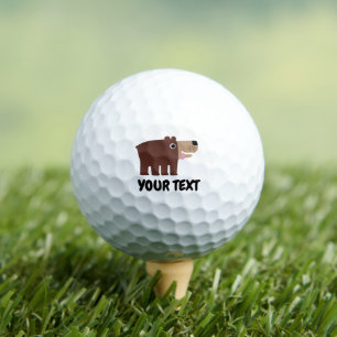 Golfball für Kinder mit Cartoon Braunbär-Jungtier