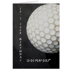 Golfball-Geburtstagskarte für Golfer