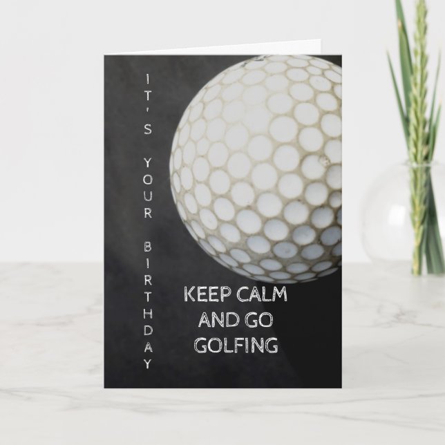 Golfball-Geburtstagskarte für Golfer Karte (Vorderseite)