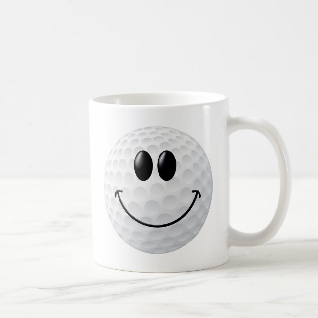 Golfball-Gesicht Kaffeetasse (Rechts)