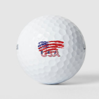 Golfball-Grafiken in den Farben der amerikanischen Golfball