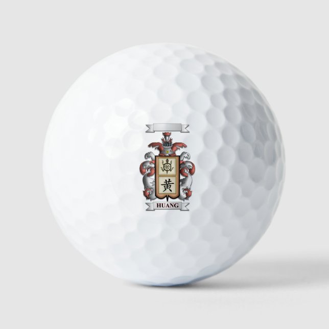 Golfball Huang Nachname und Schild (Vorderseite)