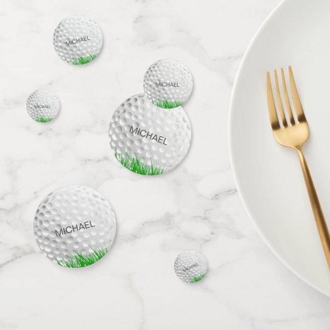 Golfball im Gras Konfetti (Gruppe)