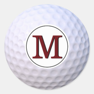 Golfball individuell anpassbares Monogramm Runder Aufkleber