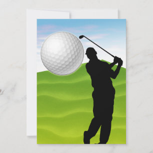 Golfball kommt bei Ihnen Einladung