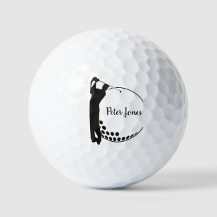 Golfball mit bearbeitbarem Namen.