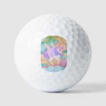 Golfball mit Einhorn